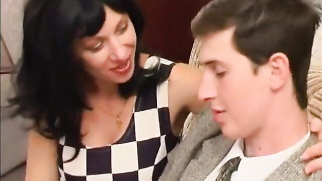 Порно чулки в очках в очко